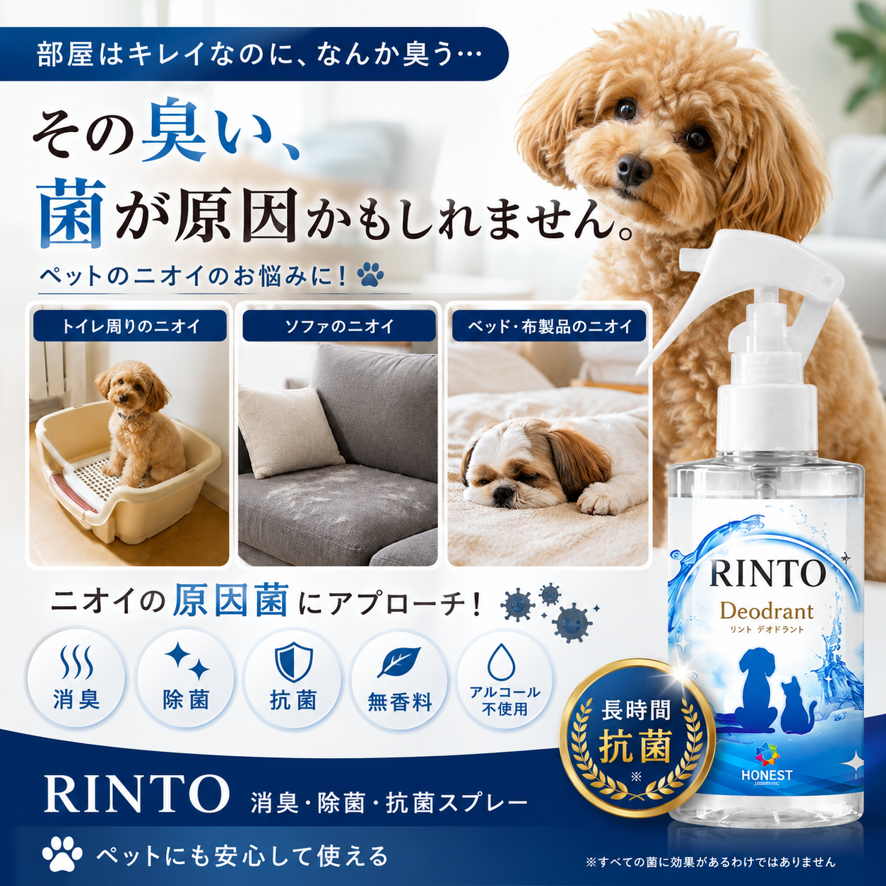 RINTO 消臭・除菌・抗菌スプレー｜ 300ml