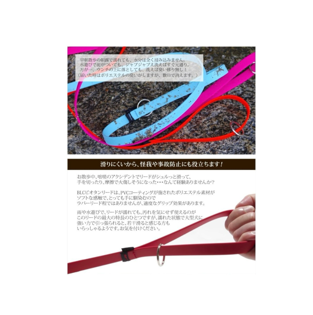 【アウトレット】ザ・ブラックラブカンパニー ビオタンリード (スカイ, 150cm・ナスカン大)