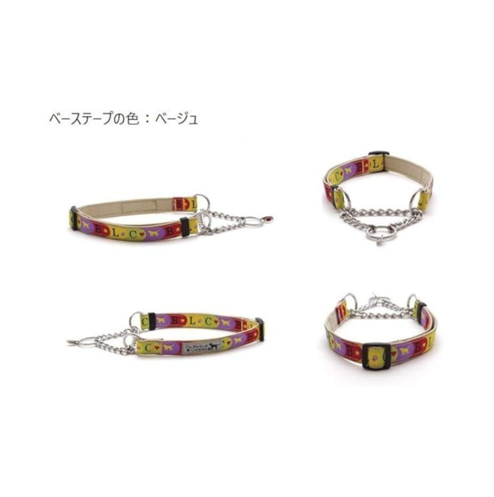 【アウトレット】ザ・ブラックラブカンパニー ハーフチョーク Mサイズ/BLCファン/ベージュ/中型犬用 しつけ用 首輪