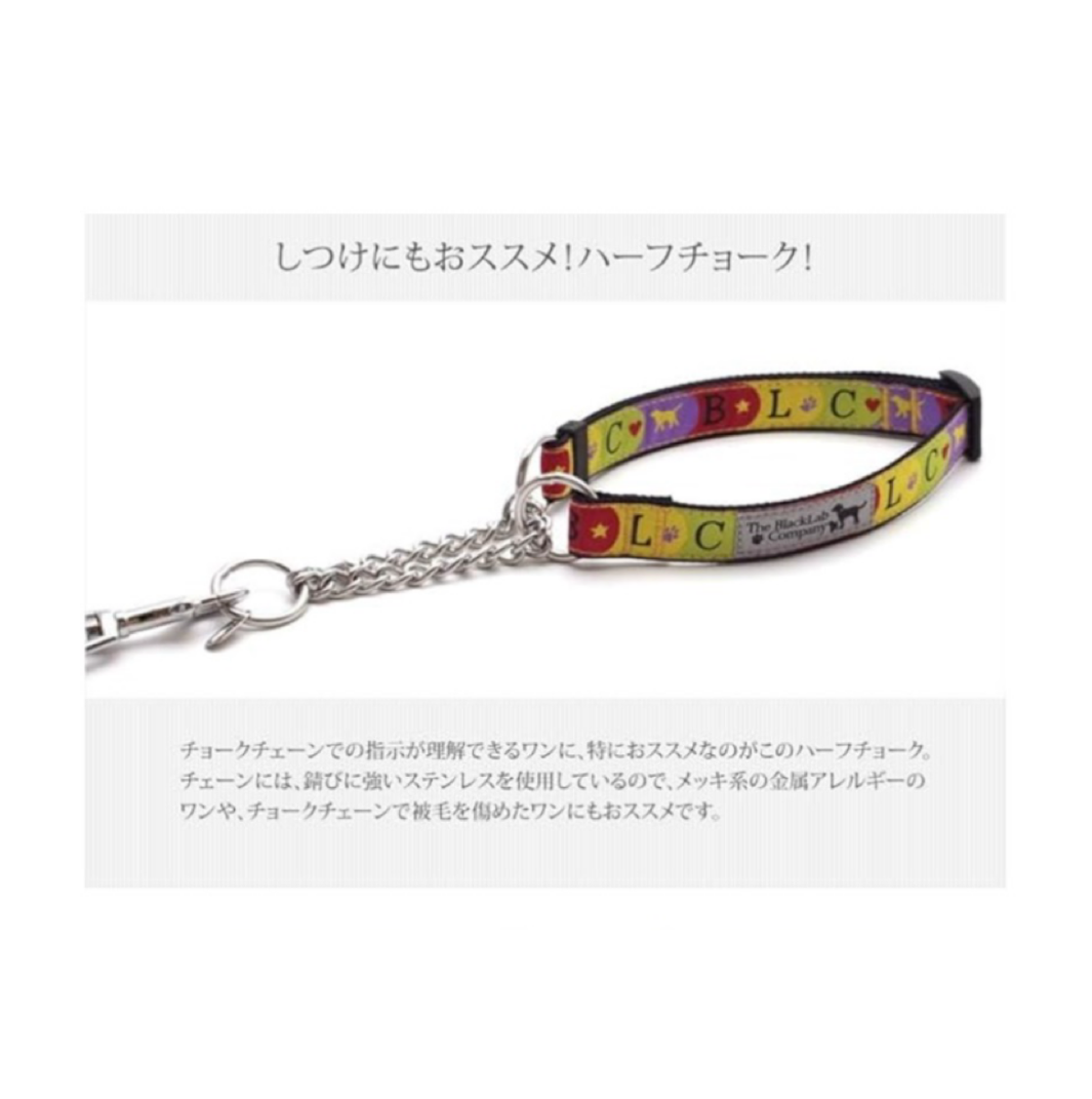 【アウトレット】ザ・ブラックラブカンパニー ハーフチョーク Mサイズ/BLCファン/ベージュ/中型犬用 しつけ用 首輪