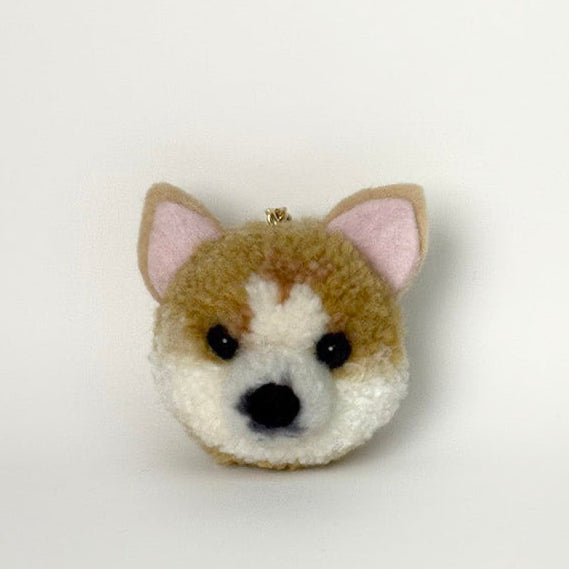 【ハンドメイド】犬ぽんぽんチャーム
