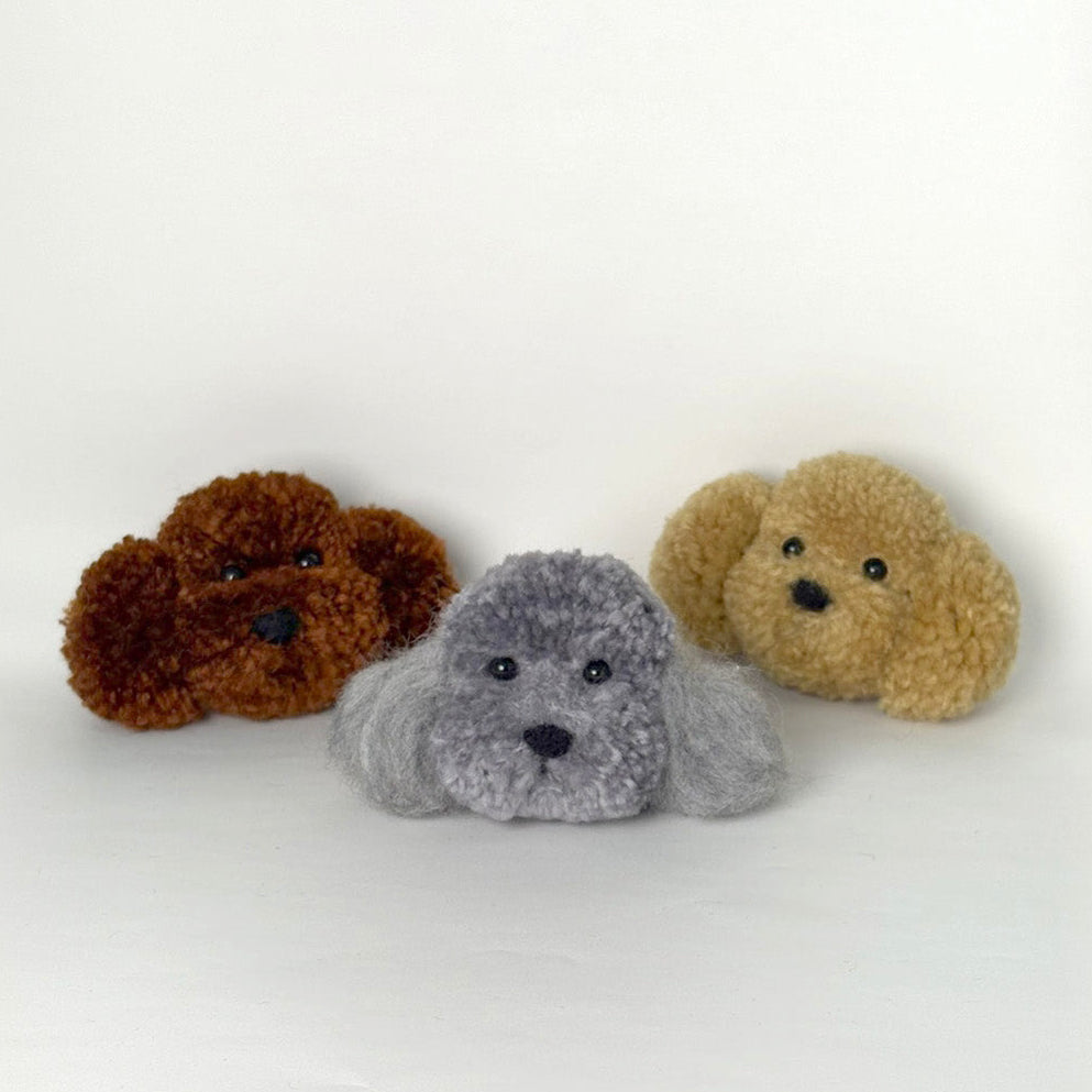 【ハンドメイド】犬ぽんぽんチャーム