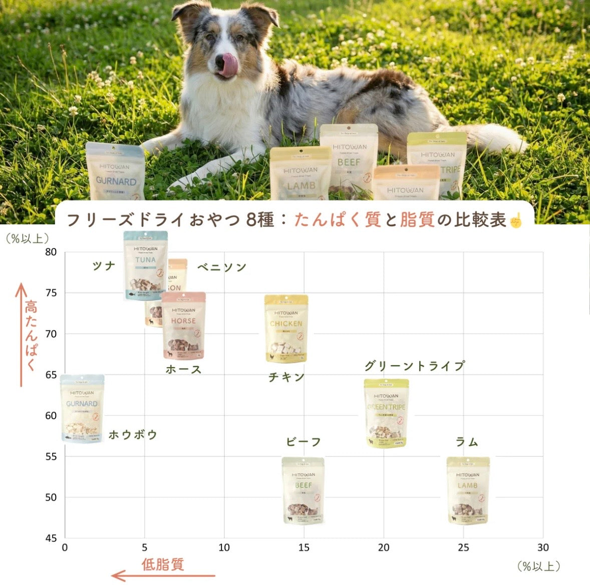 HITOWAN フリーズドライトリーツ｜選べる8種類