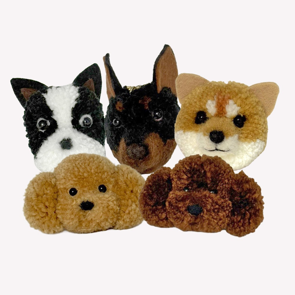 【ハンドメイド】犬ぽんぽんチャーム