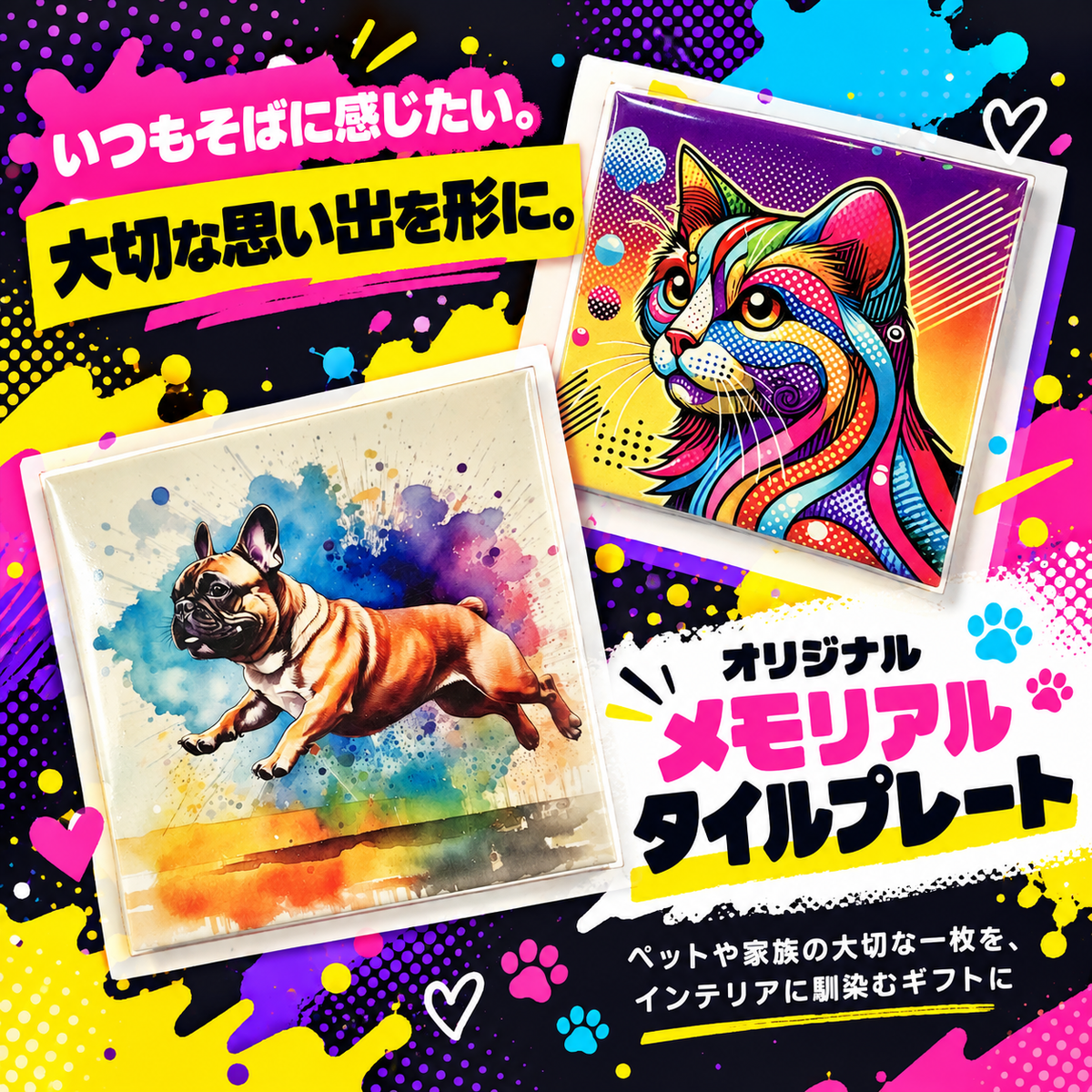 【オーダー品】メモリアル タイルプレート